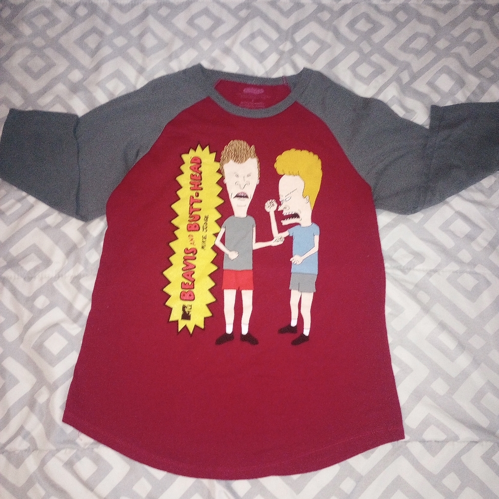 Beavis and Butthead 3/4 Sleeve Tshirt